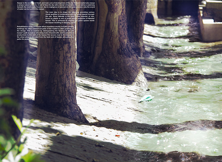 بازار محلات . طراحی فضای سبز شهری .طراحی منظر . برنده اول جایزه معمار